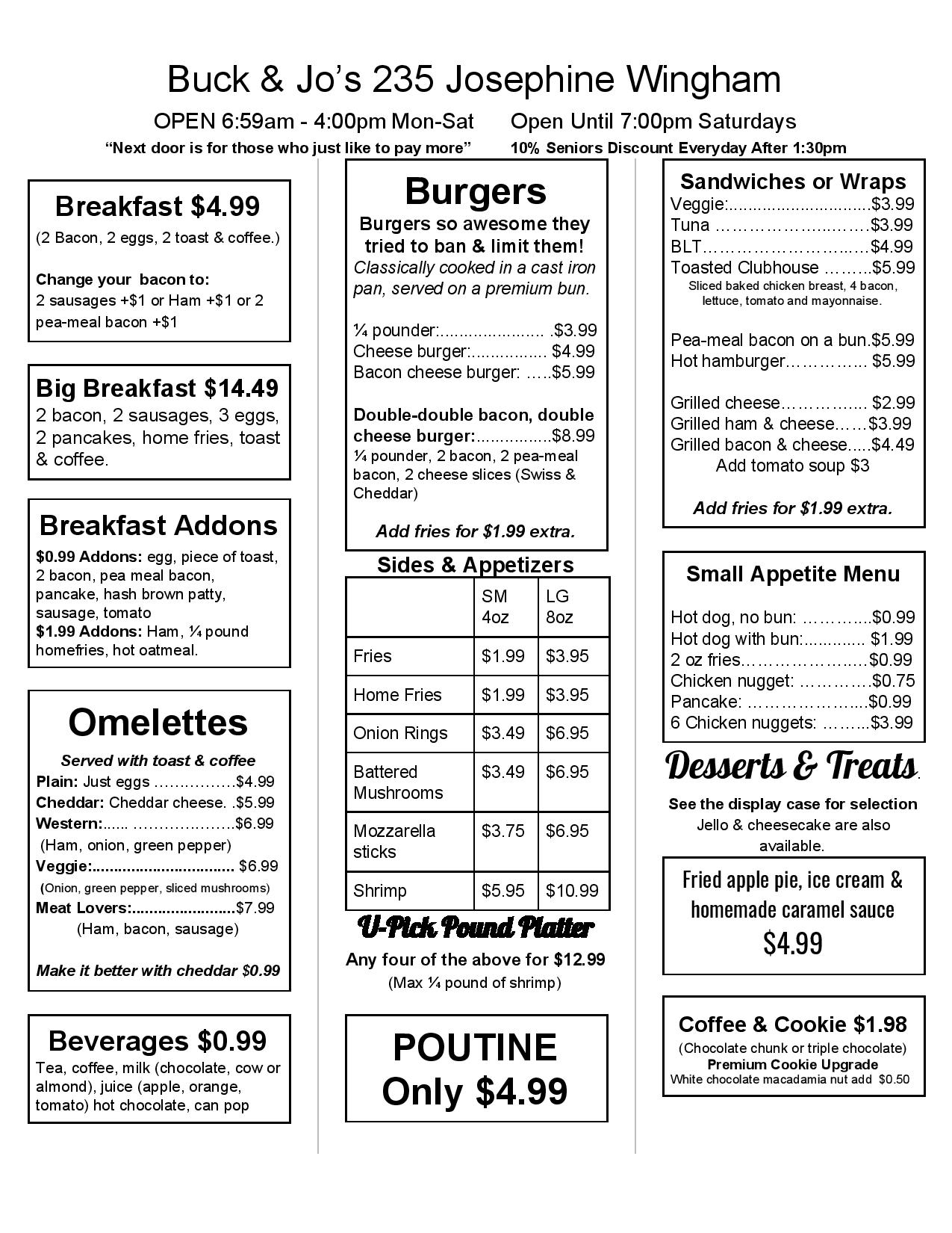 Buck & Jo s Adds Another Hologram, Offers Daily Senior s Discount & New